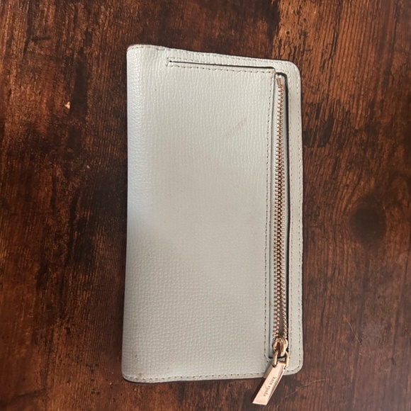 Kate Spade Slim Bifold Wallet Color Stone Grey - Picture 3 of 7